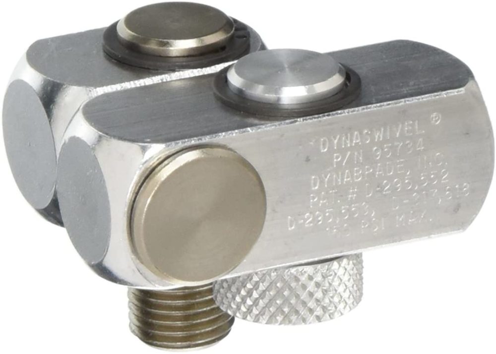 Dynabrade 1/4 NPT Flow Control Swivel Aluminum Airline Connector - Intensery