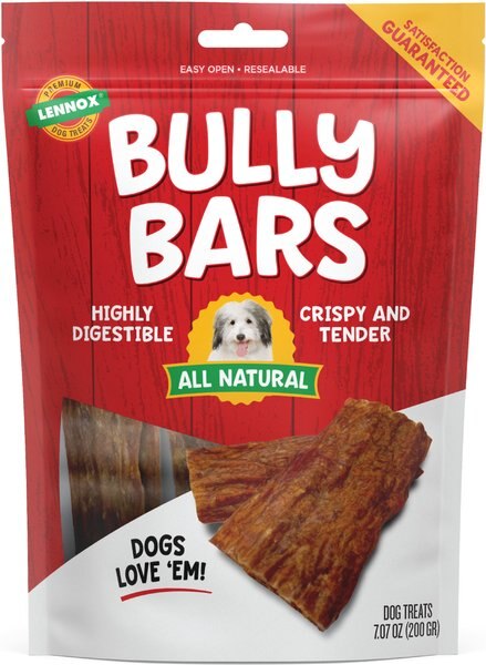 Lennox Bully Bars Dog Treats， 7.07-oz bag - Intensery