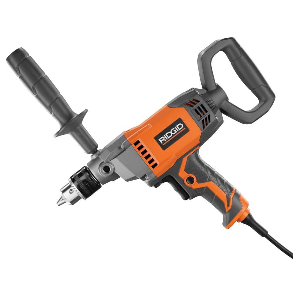 RIDGID 9 Amp Corded 1/2 in. Spade Handle Mud Mixer R7122 - Intensery