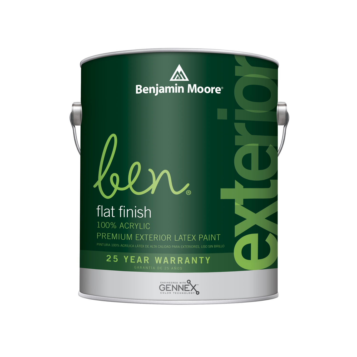 Benjamin Moore Ben Flat Base 2 Paint and Primer Exterior 1 gal - Intensery