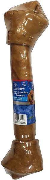 Pet Factory Beefhide 15-inch Chicken Flavored Dog Bones， 1 count - Intensery