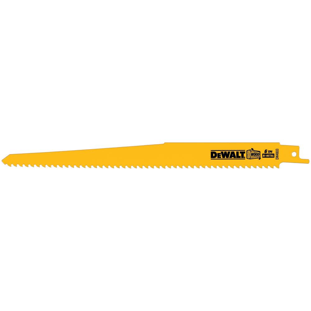 DEWALT 9-In. 6-TPI Reciprocating Saw Blade DW4803 from DEWALT - Intensery
