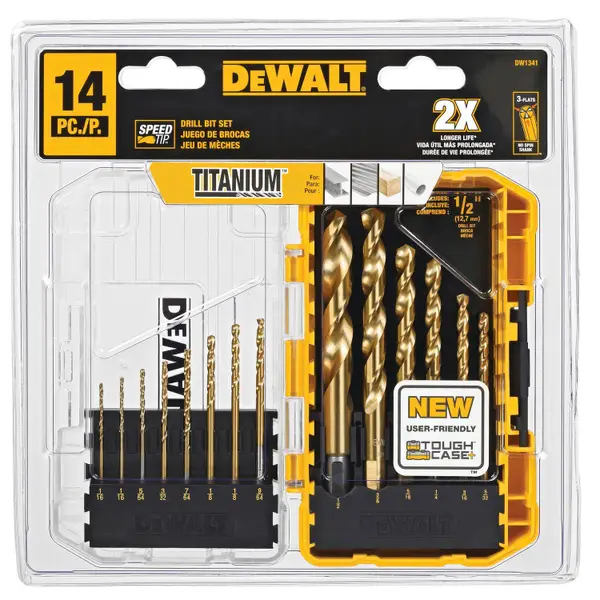 DEWALT IMPACT READY Titanium Nitride Coating Drill Bit Sets with ToughCase+ System - Intensery