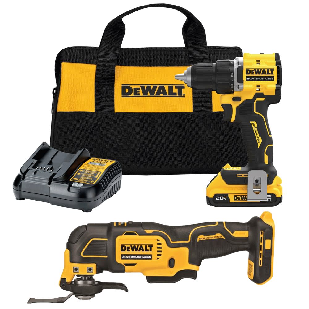DEWALT 20V Oscillating Multi-Tool and Atomic Drill Driver Combo Kit Bundle DCD794D1-DCS354B from DEWALT - Intensery
