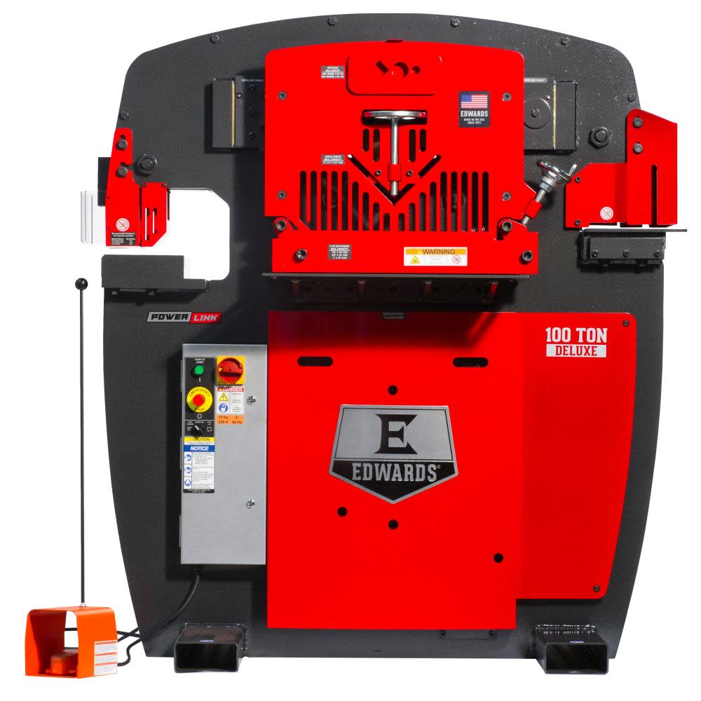 100 Ton Deluxe Ironworker 3 Phase， 208v with PowerLink System - Intensery