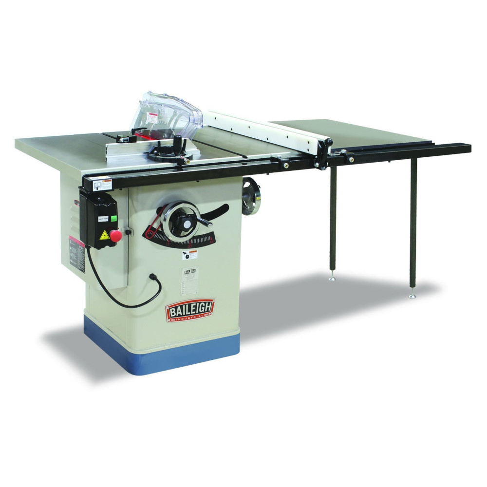 Baileigh TS-1040E-50 Entry Level Cabinet Table Saw 220V 10 - Intensery
