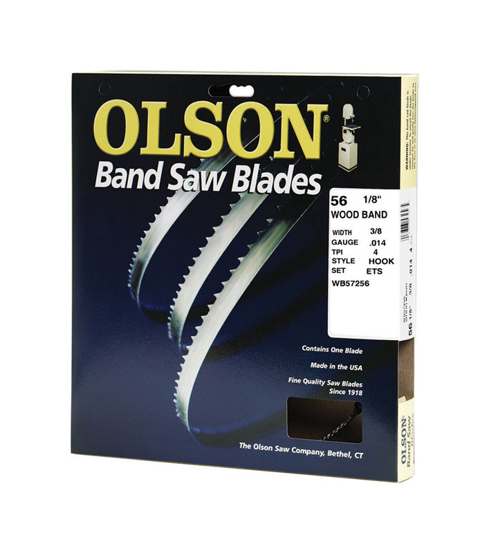 Olson 56.1 in. L X 0.4 in. W Carbon Steel Band Saw Blade 4 TPI Hook teeth 1 pk - Intensery