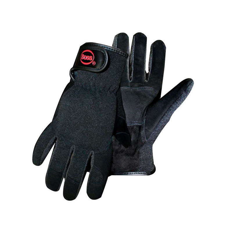 Boss Guard Men\u0027s Indoor/Outdoor Mechanic\u0027s Glove Black XL 1 pair - Intensery