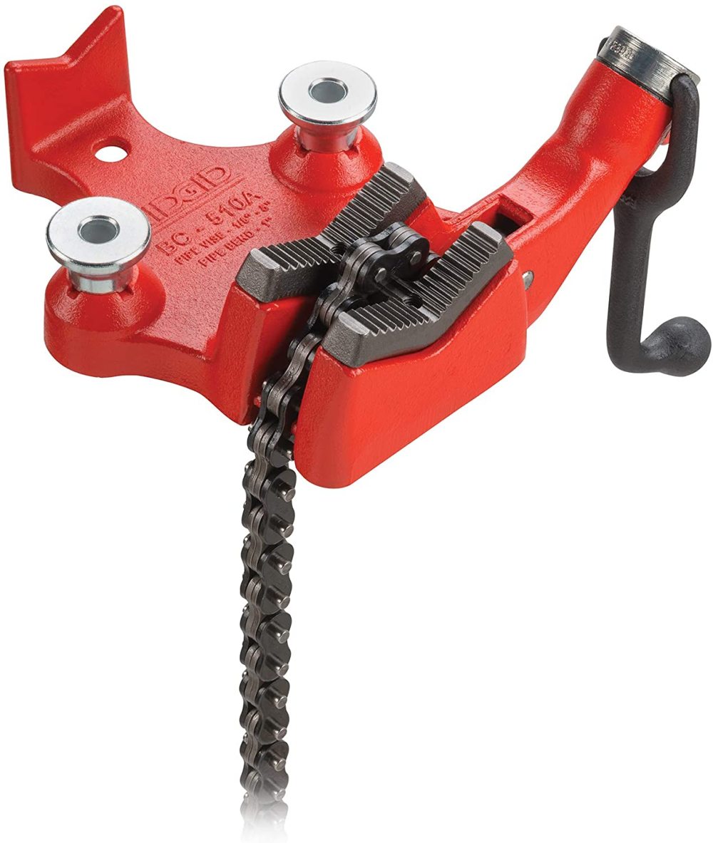 Ridgid 1/2 - 8 Inch Cast Iron Top Screw BC810 Bench Chain Vise 40215 from Ridgid - Intensery