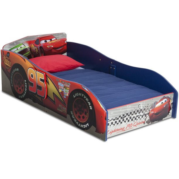 Disney Delta Children Disney/Pixar Cars Wooden Toddler Bed， Red - Intensery