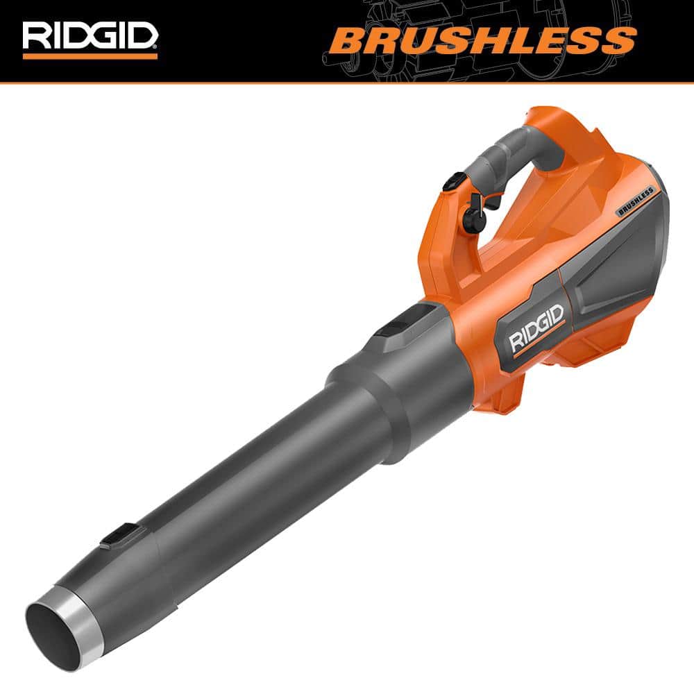 RIDGID 18V Brushless 130 MPH 510 CFM Cordless Battery Leaf Blower (Tool Only) R01601B - Intensery