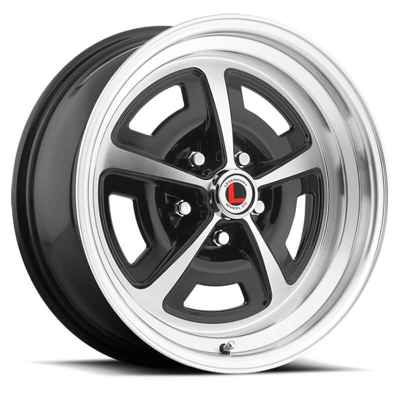 Legendary Wheels LW50-50757A Legendary Wheels Magnum 500 Gloss Black Machined Wheels - Intensery