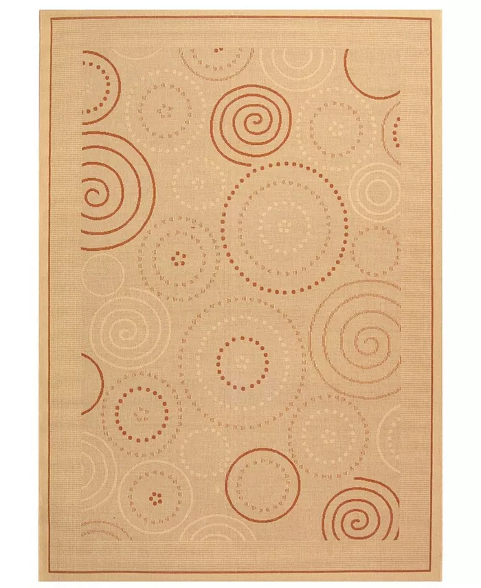 Safavieh Courtyard Natural and Terra 9' x 12' Sisal Weave Outdoor Area Rug - Intensery