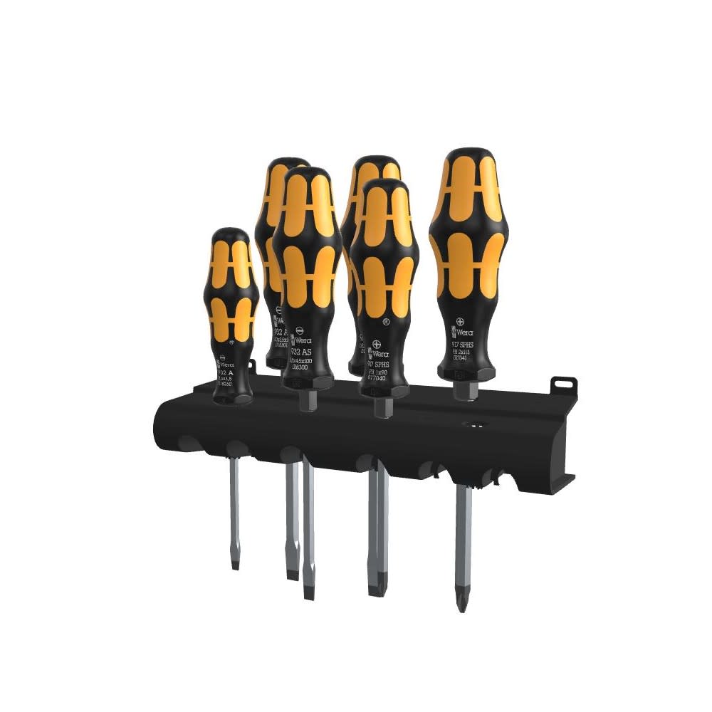 Wera Kraftform 932 S/6 Chiseldriver and Rack Screwdriver Set - Intensery
