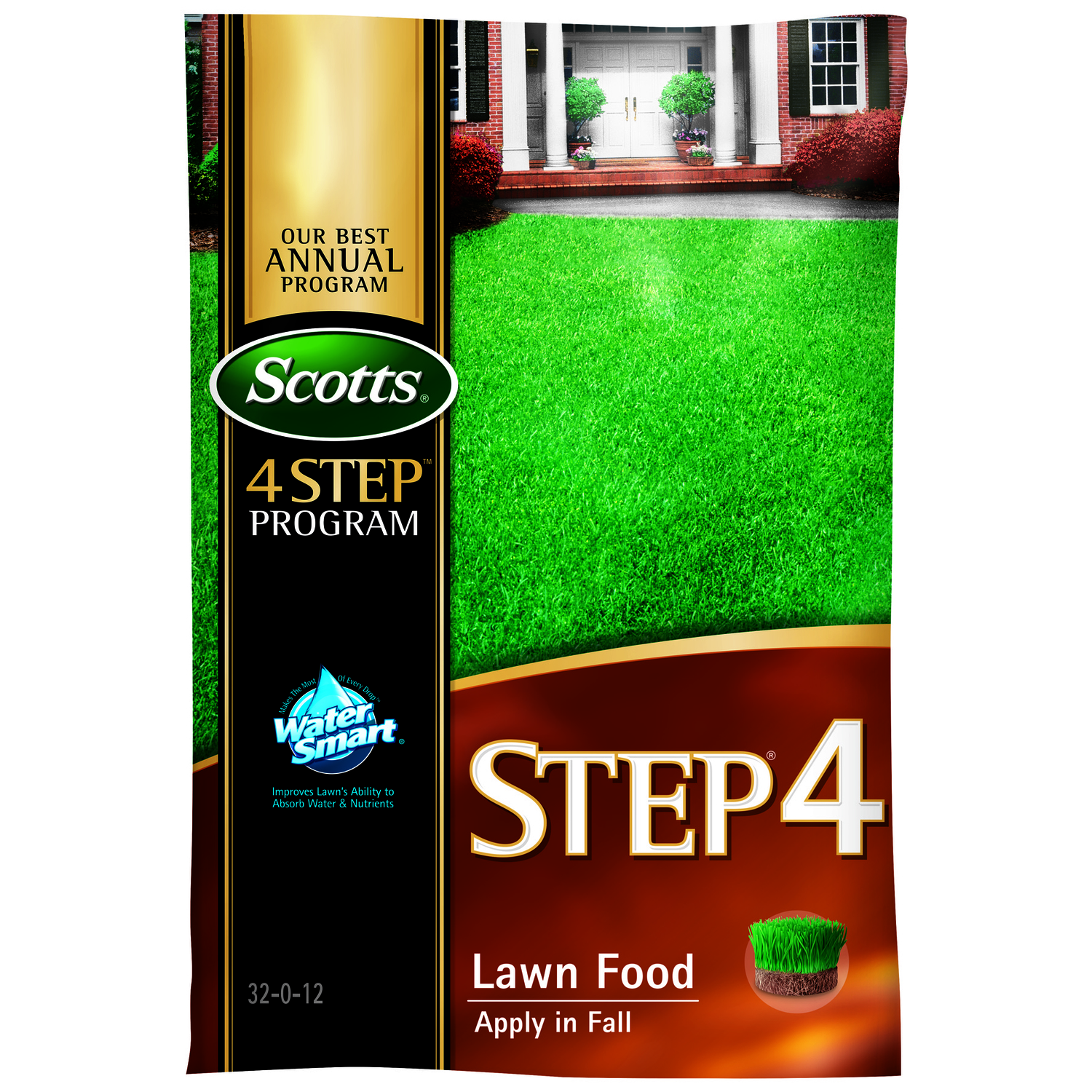 Scotts Step 4 Weed \u0026 Feed Lawn Fertilizer For All Grasses 15000 sq ft - Intensery