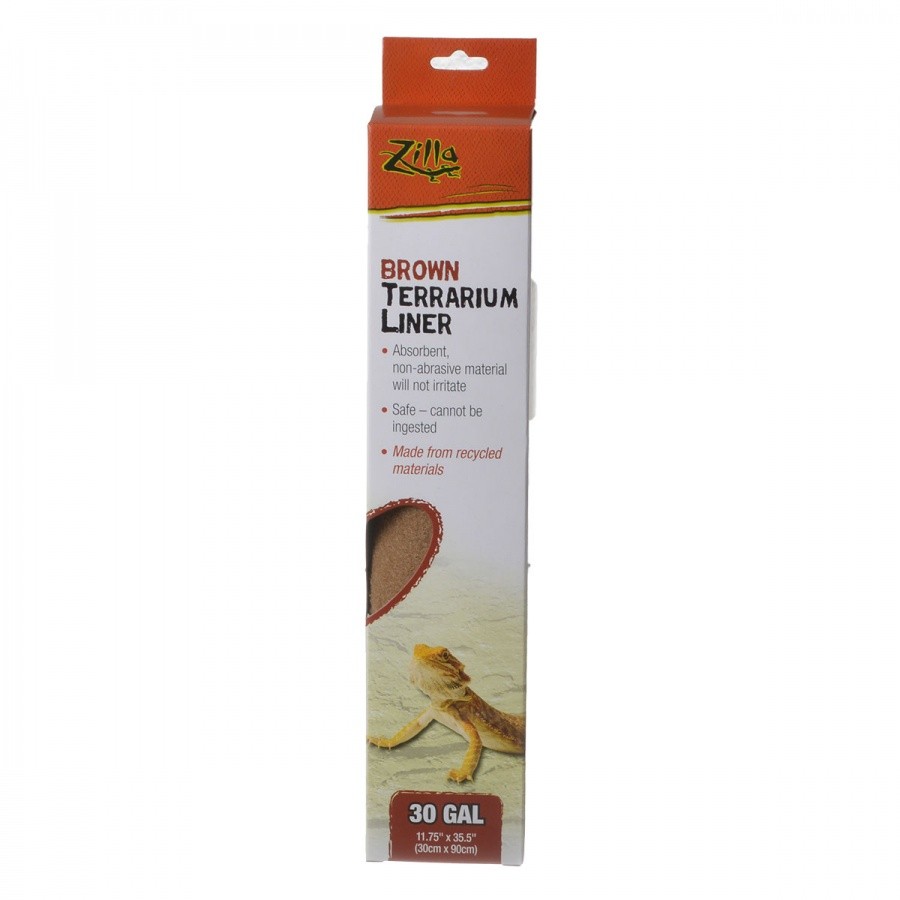 Zilla Brown Terrarium Liner - 30 Gallon Tanks - (1.75