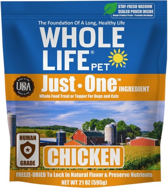 Whole Life Just One Ingredient Pure Chicken Breast Freeze-Dried Dog and Cat Treats - Intensery