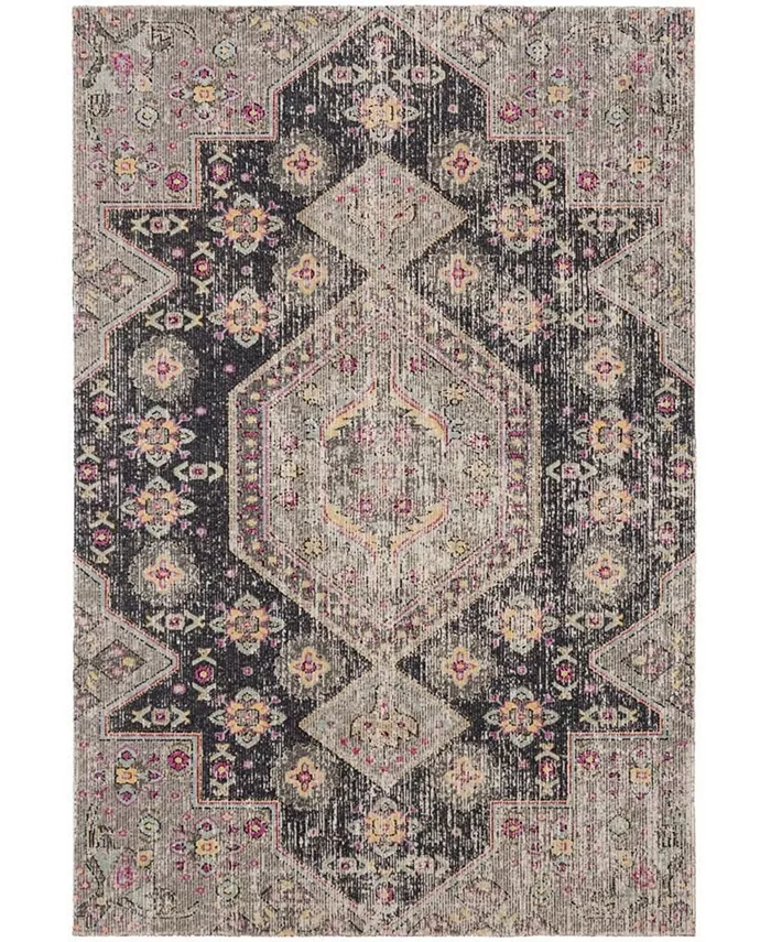Safavieh Montage Black and Multi 4' x 6' Outdoor Area Rug - Intensery