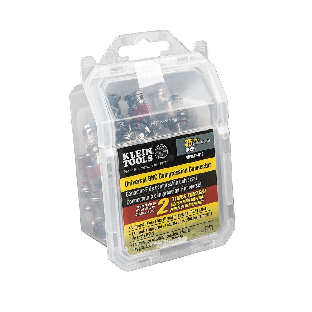 Universal BNC Compression Connector RG59， Pack of 35 - Intensery