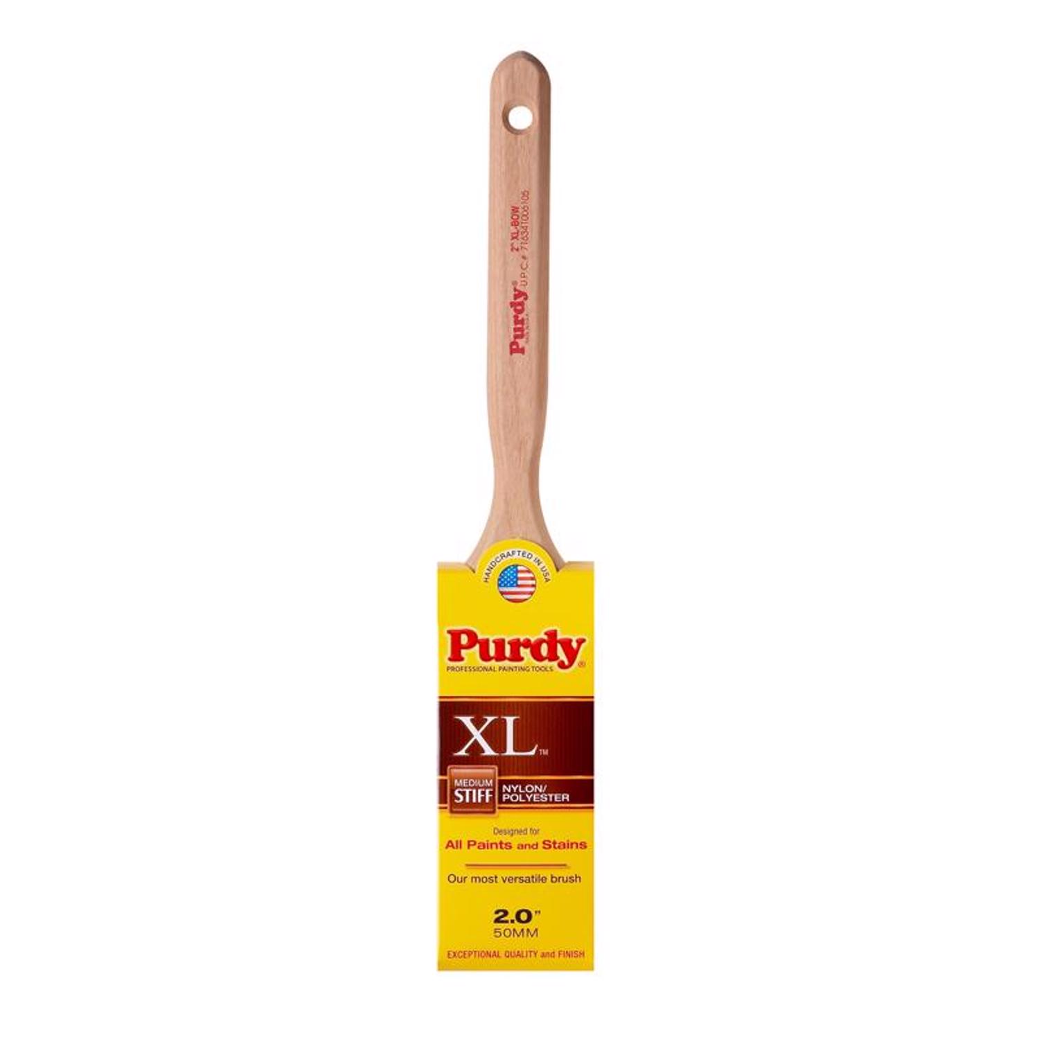 Purdy XL Bow 2 in. Medium Stiff Flat Trim Paint Brush - Intensery