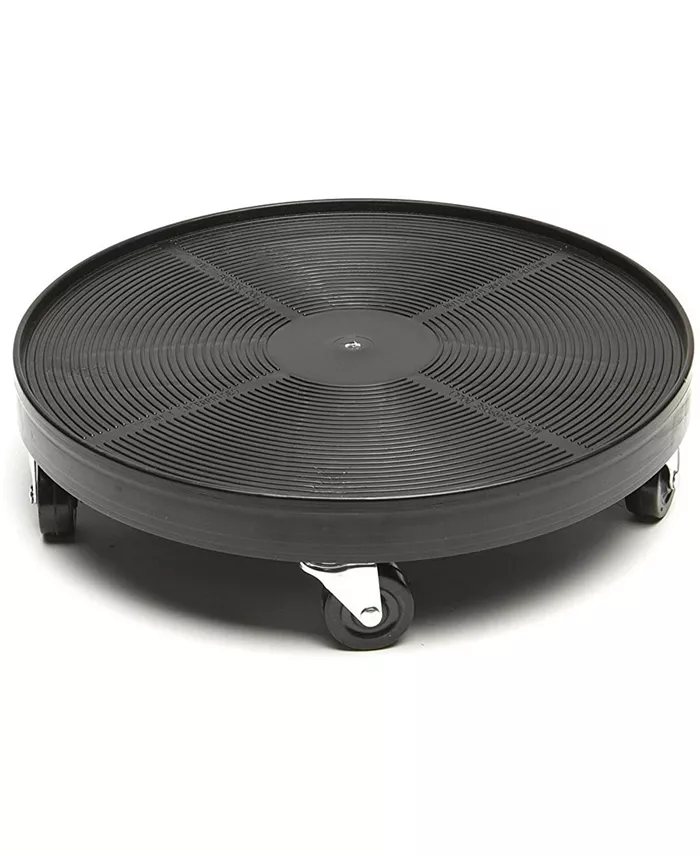Devault Enterprises Plastic Moveable Plant Dolly w Wheels， Black - Intensery