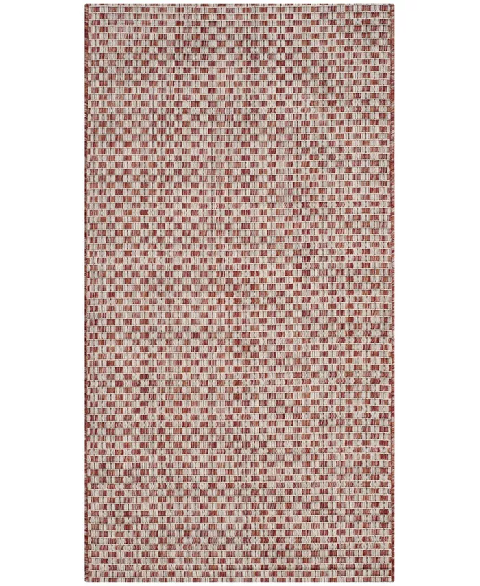 Safavieh Courtyard Rust and Light Gray 2'7