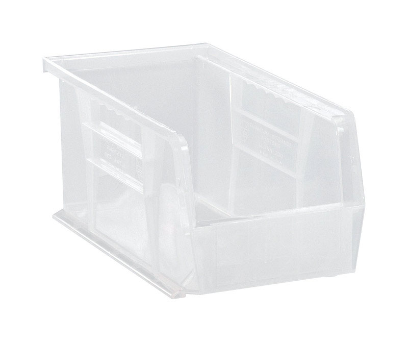 Quantum Storage 5-1/2 in. W X 5 in. H Storage Bin Plastic 1 compartments Clear - Intensery