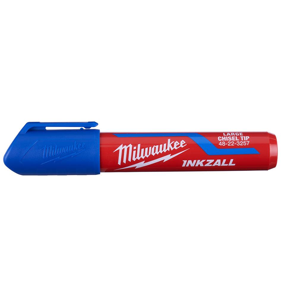 Milwaukee INKZALL Large Chisel Tip Blue Marker 48-22-3257 from Milwaukee - Intensery