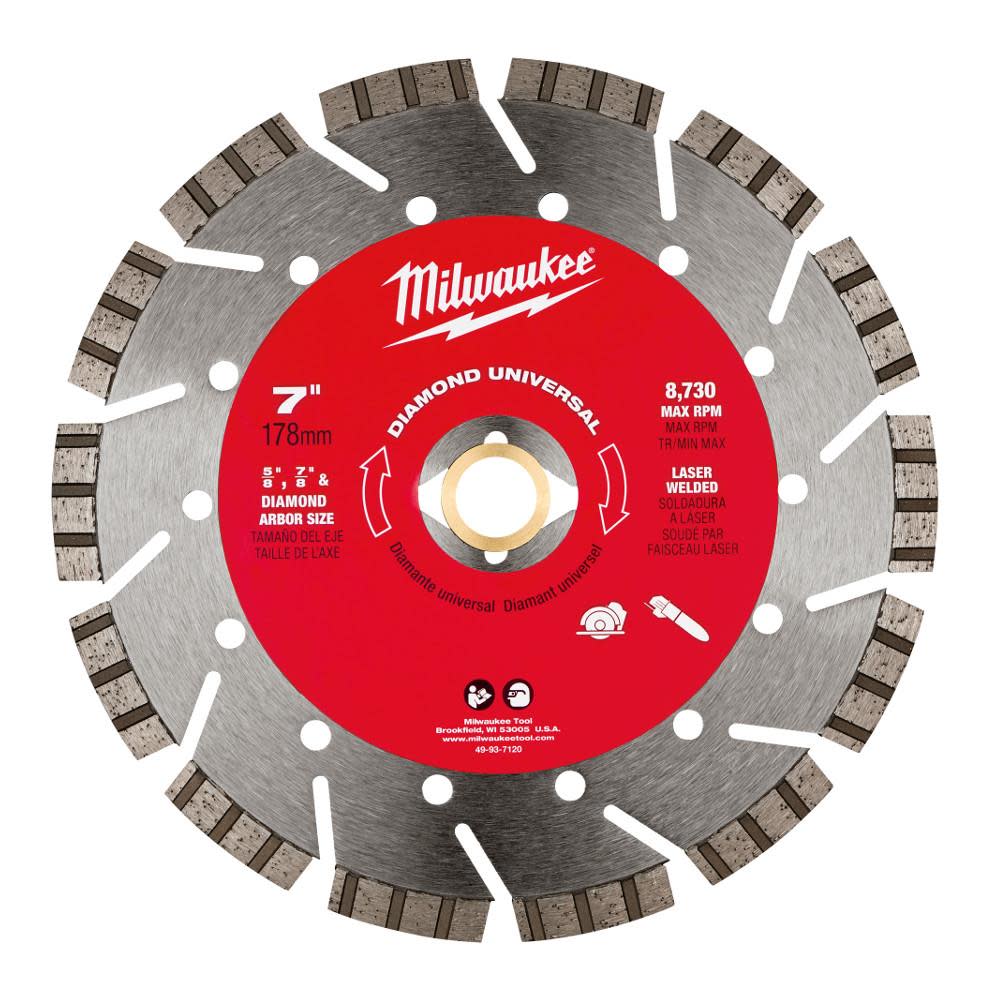 Milwaukee 7 in. Diamond Universal Segmented-Turbo 49-93-7120 from Milwaukee - Intensery
