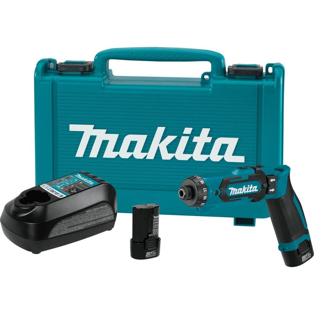 7.2V Lithium-Ion Cordless 1/4 Hex Driver-Drill Kit with Auto-Stop Clutch - Intensery