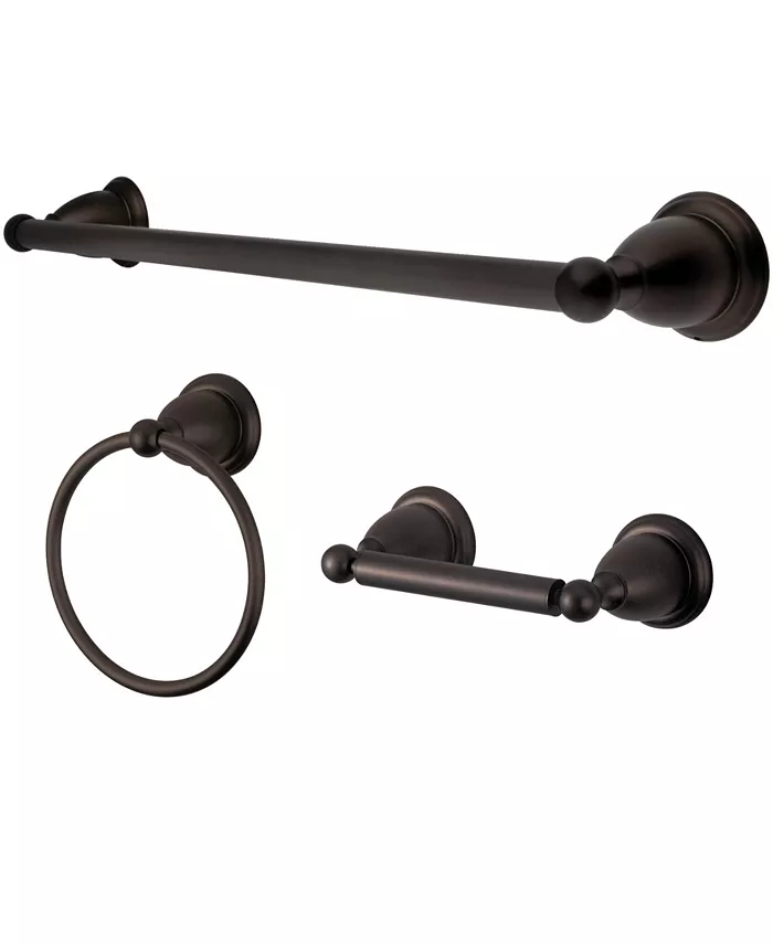 Kingston Brass Heritage 3-Pc. Bathroom Accessory Set in Oil Rubbed Bronze - Intensery