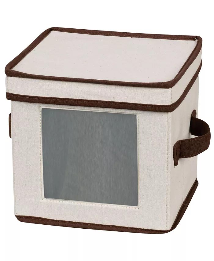 Household Essentials China Plate Storage Box， Salad Plate Storage， Windowed Panel， Stackable and Foldable Frame， Handles and Fully Removable Lid - Intensery