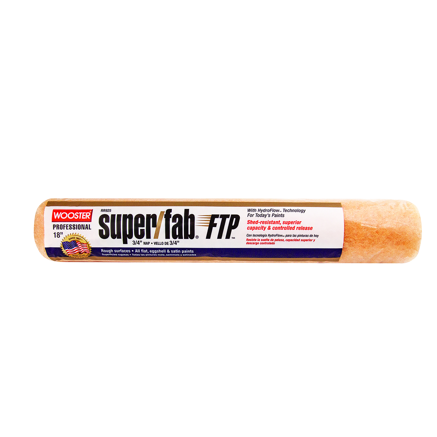 Wooster Super/Fab FTP Synthetic Blend 18 in. W X 3/4 in. Regular Paint Roller Cover 1 pk - Intensery