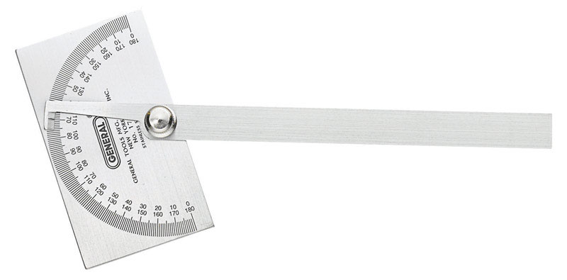 General 11-3/4 in. L X 6 in. W Protractor 1 pc - Intensery