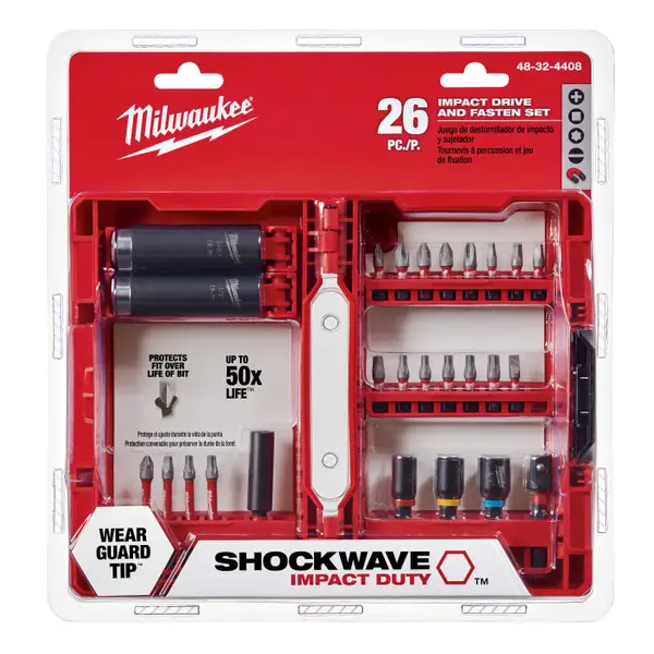 Milwaukee 26-Piece SHOCKWAVE Impact Duty Drive and Fasten Set - Intensery