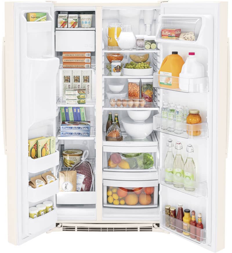 GE 25.3 Cu. Ft. Bisque Side-By-Side Refrigerator - Intensery