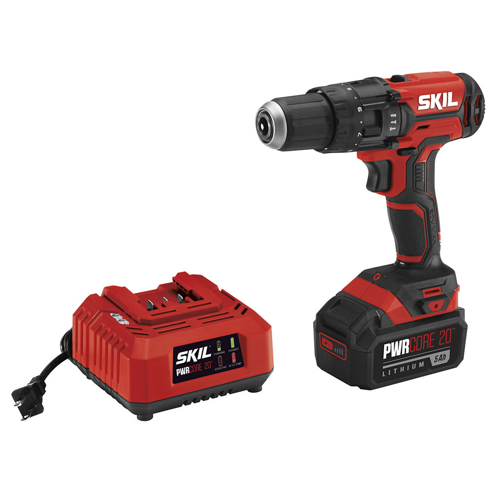 20V 1/2 HAMMER DRILL KIT WITH PWRCORE 20™ 5.0AH LITHIUM BATTERY AND 20V CHARGER - Intensery