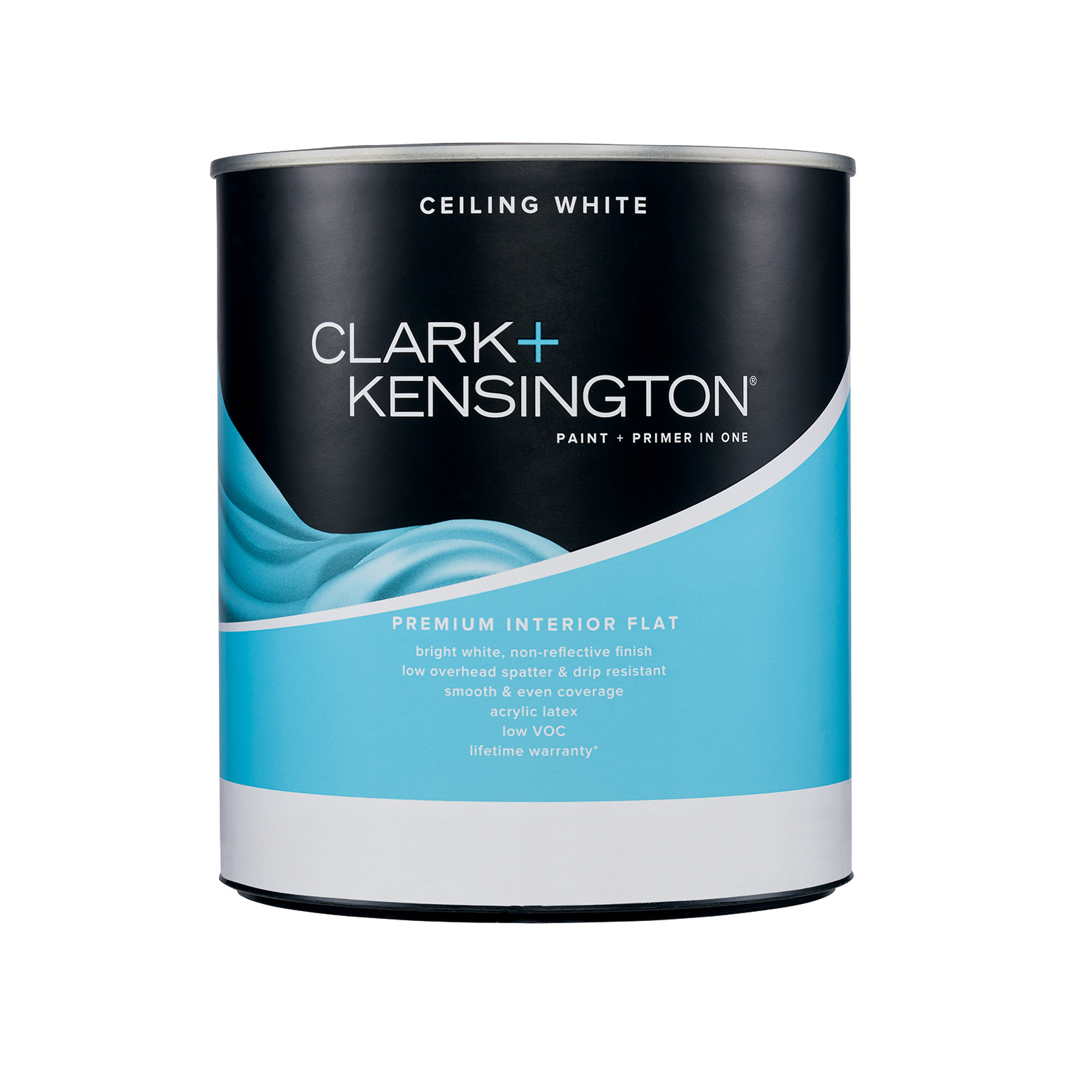 Clark+Kensington Flat Ceiling White Premium Paint Interior 1 qt - Intensery