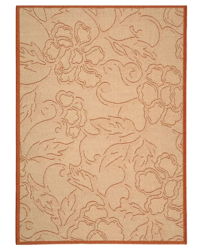 Safavieh Courtyard Natural and Terra 8' x 11' Outdoor Area Rug - Intensery