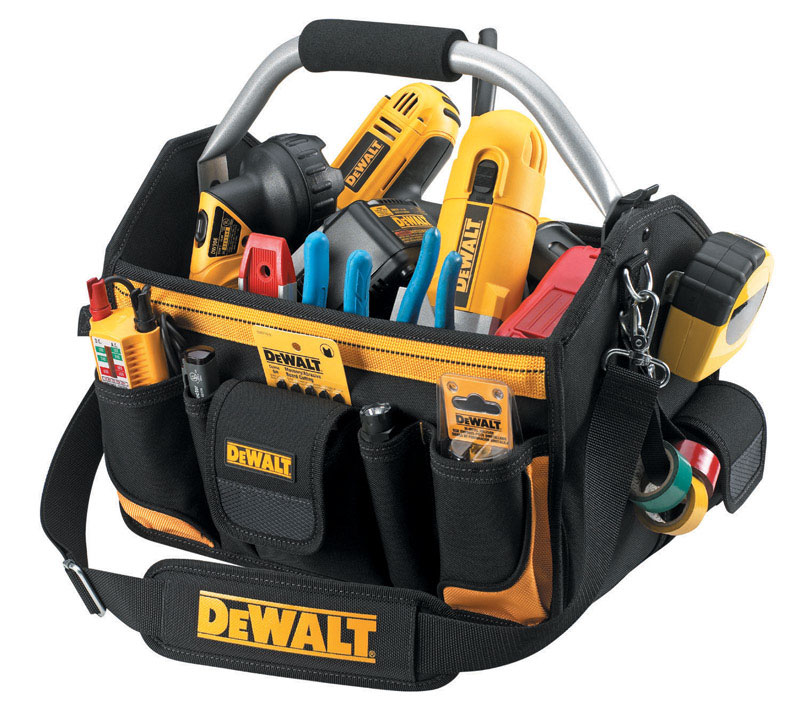 DeWalt 10.25 in. W X 14.75 in. H Polyester Tool Carrier 23 pocket Black/Yellow 1 pc - Intensery