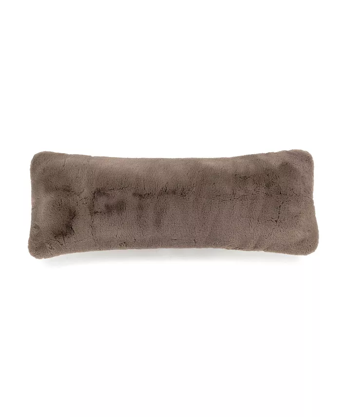 Bokser Home Oversized Ultra Soft Faux Fur Lumbar Bed Pillow - Intensery