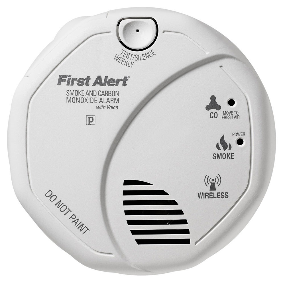 Wireless Interconnect Talking Battery Operated Smoke and Carbon Monoxide Alarm - Intensery
