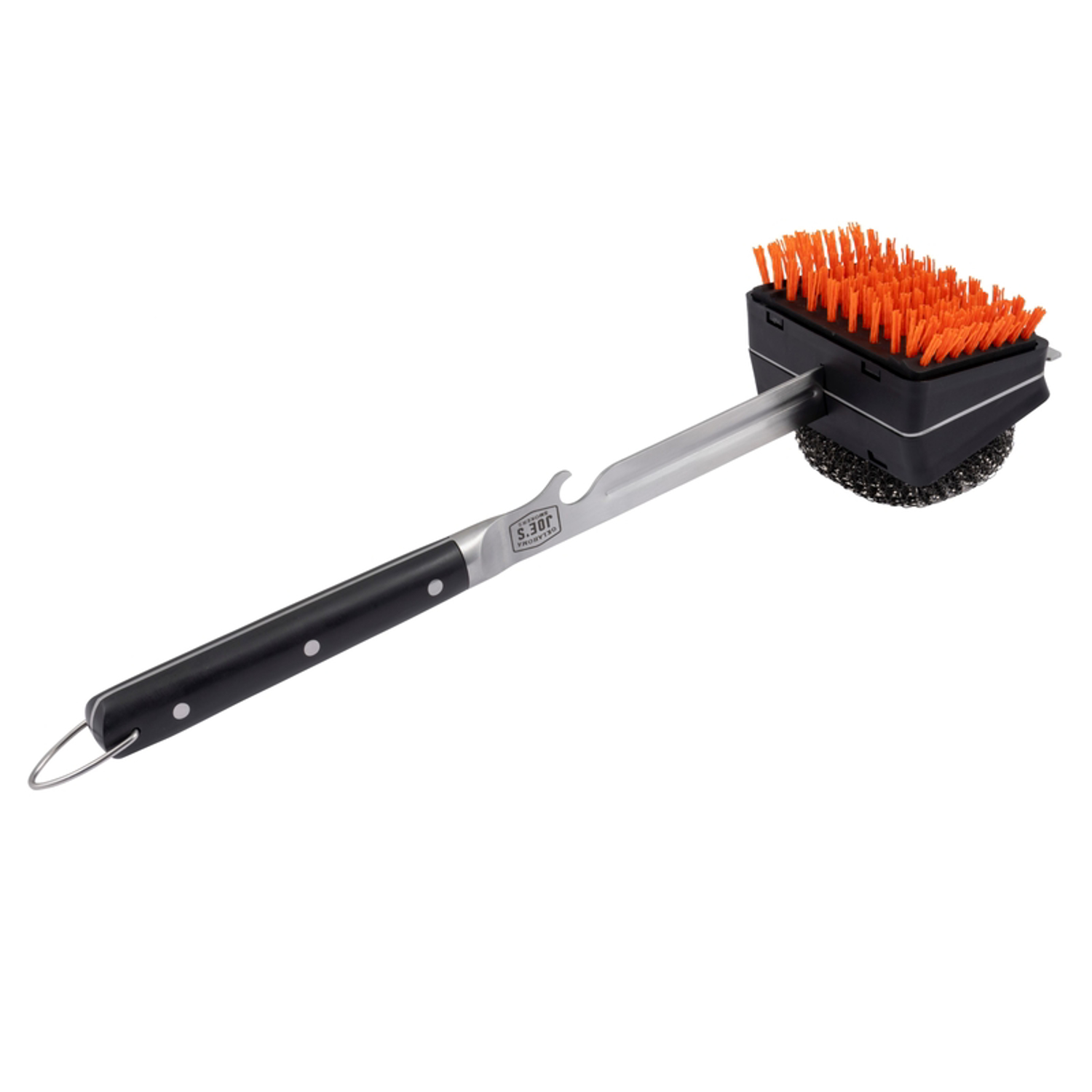 Oklahoma Joe\u0027s Blacksmith Grill Brush with Scraper 3.75 in. H X 4.75 in. L X 3.75 in. W 1 pk - Intensery