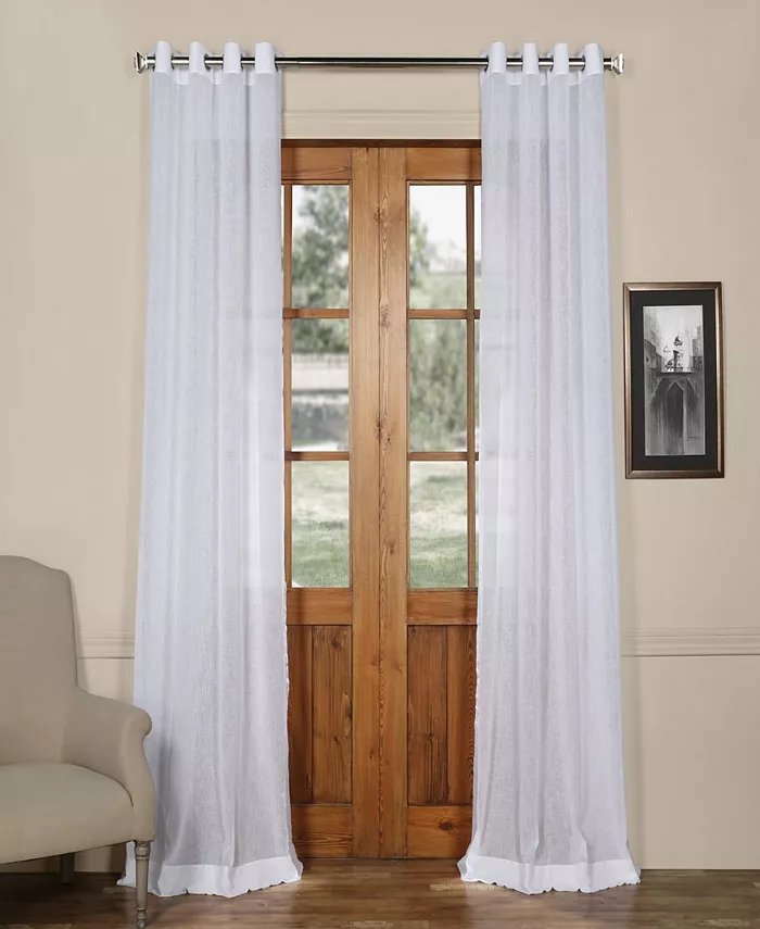 Exclusive Fabrics Furnishings Grommet Sheer Curtain Panels - Intensery
