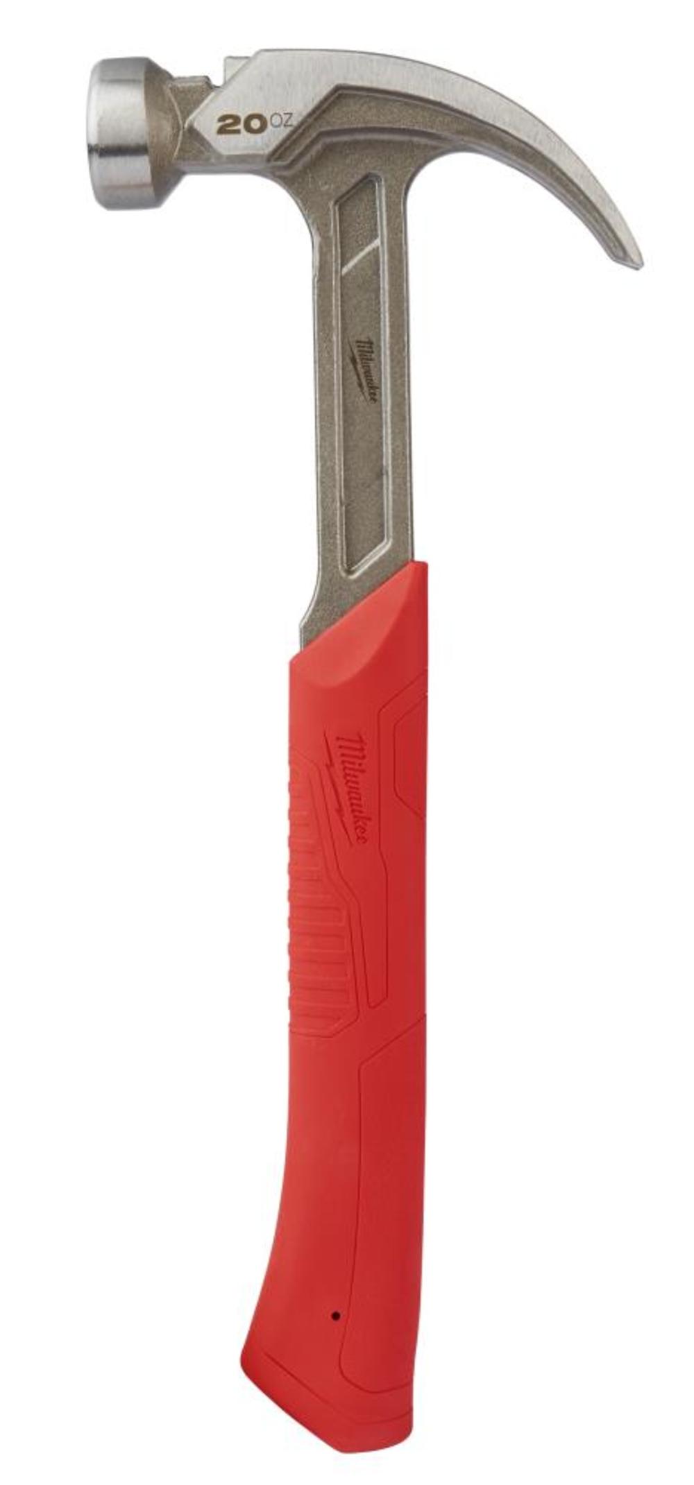 Milwaukee 20 oz Curved Claw Smooth Face Hammer 48-22-9080 from Milwaukee - Intensery