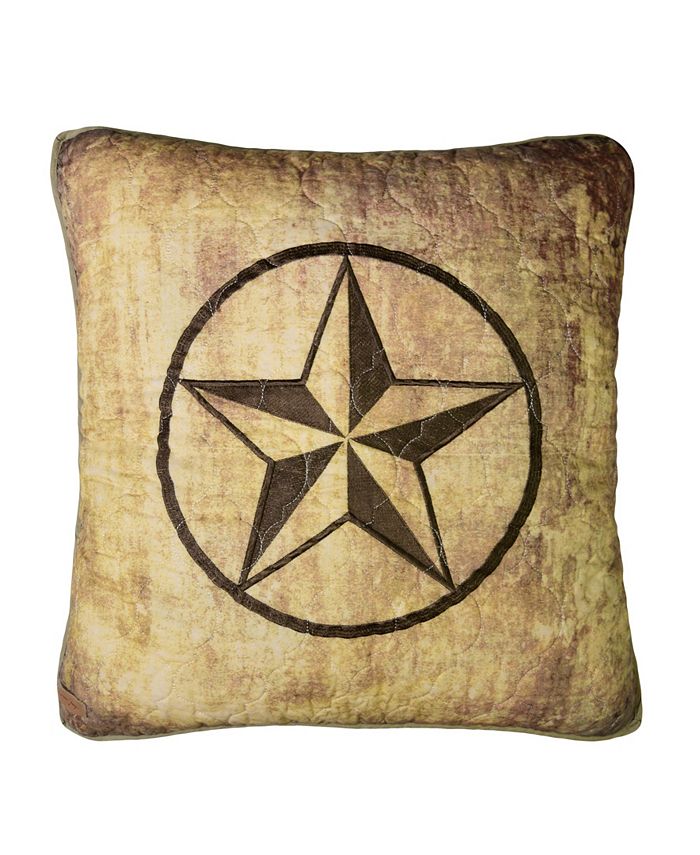 American Heritage Textiles Wood Patch Decorative Pillow， 18