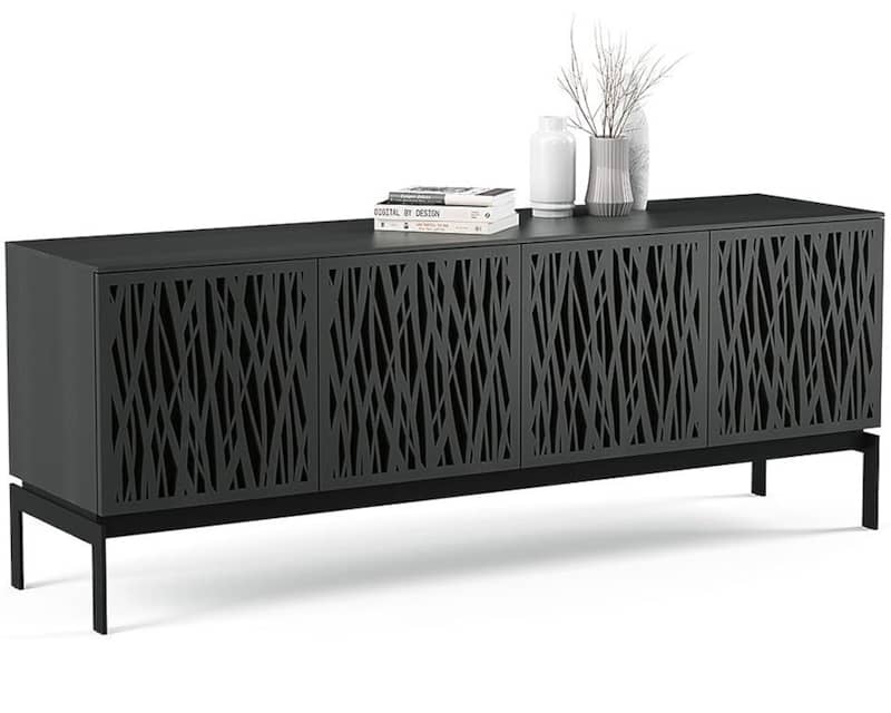 BDI Elements 8779-CO Charcoal With Wheat Doors Storage Console - Intensery