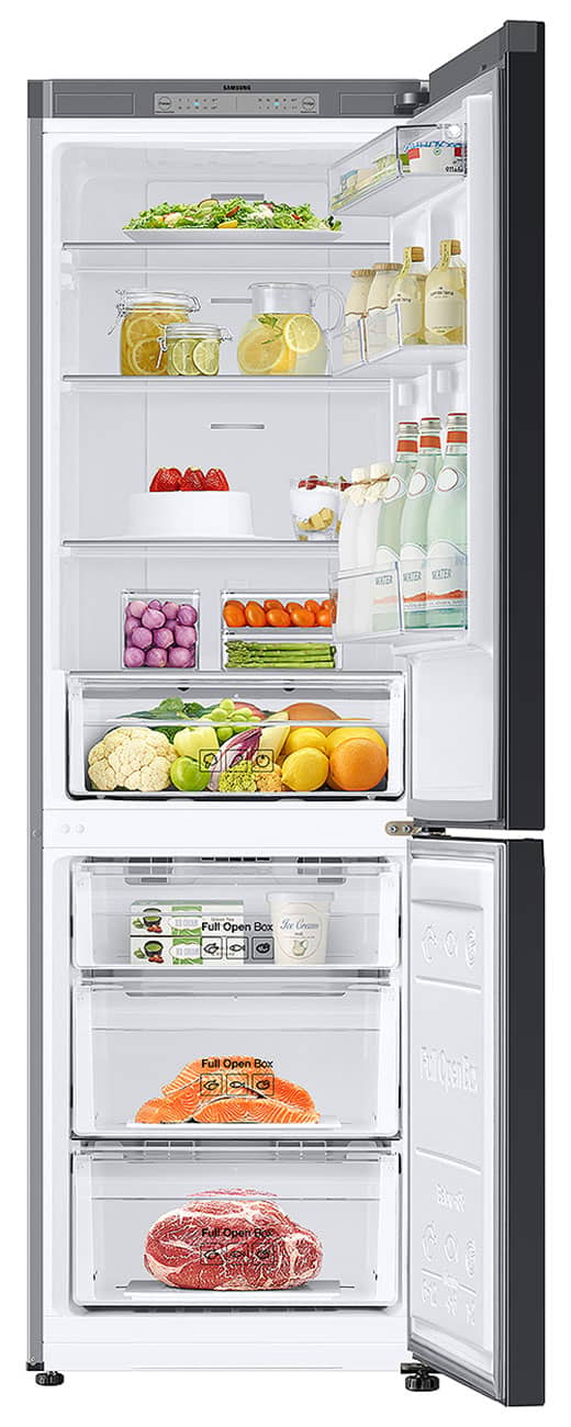 12 Cu. Ft. BESPOKE White Glass Bottom Freezer Refrigerator With Customizable Colors and Flexible Design - Intensery