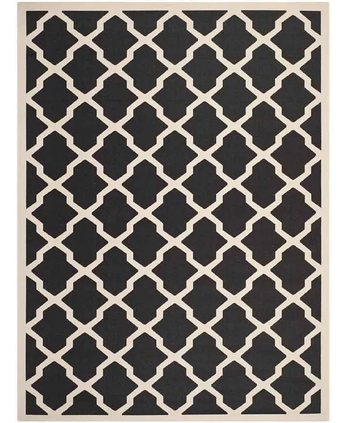 Safavieh Courtyard Black and Beige 8' x 11' Sisal Weave Outdoor Area Rug - Intensery