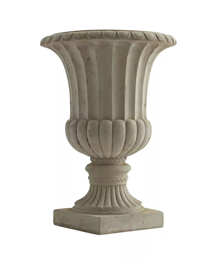 Nearly Natural 20.25-In. Large Sand Colored Urn Indoor Outdoor - Intensery